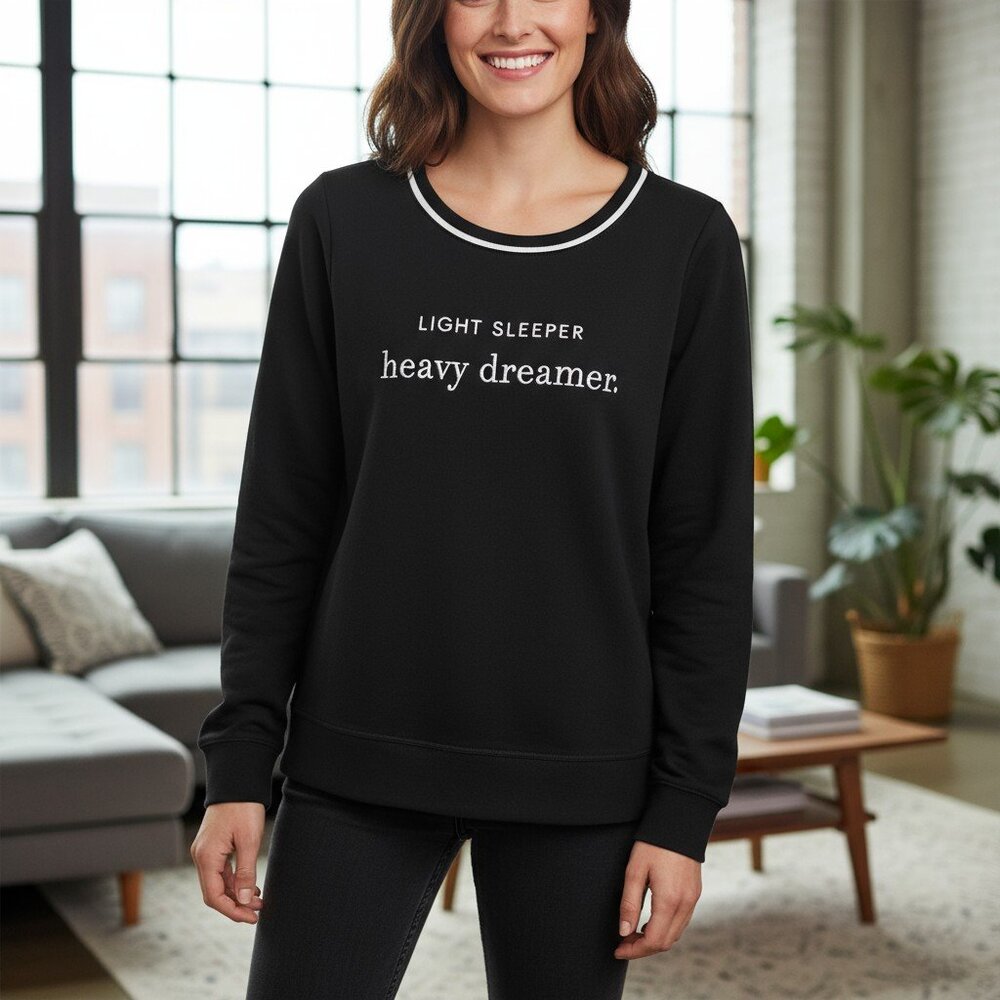 Kate Spade New York Light Sleeper heavy dreamer Sleep Top - Picture 2 of 10